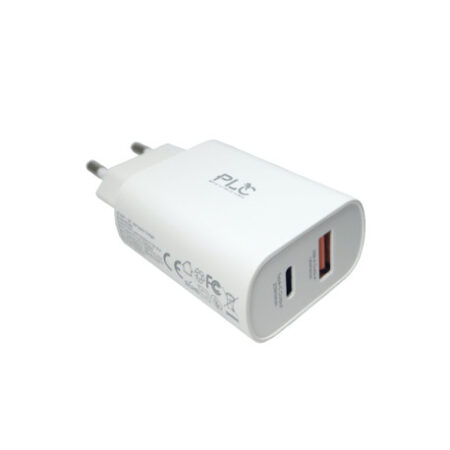 Cargador PLC para iPhone USB-A + USB-C / 20W & 18W
