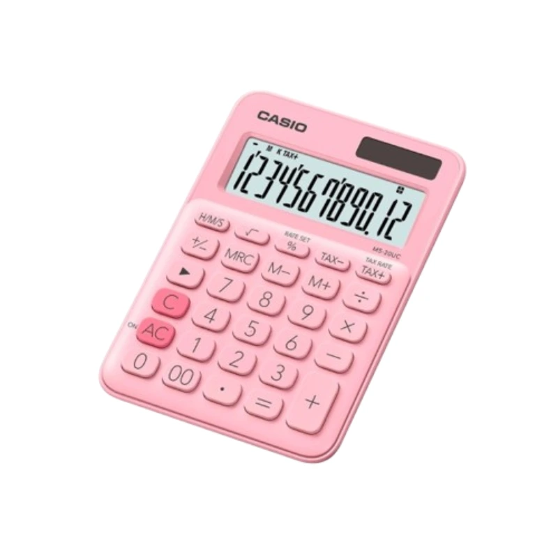 Calculadora De Escritorio Cassio MS-20UC-PL Rosa Pastel - Image 2