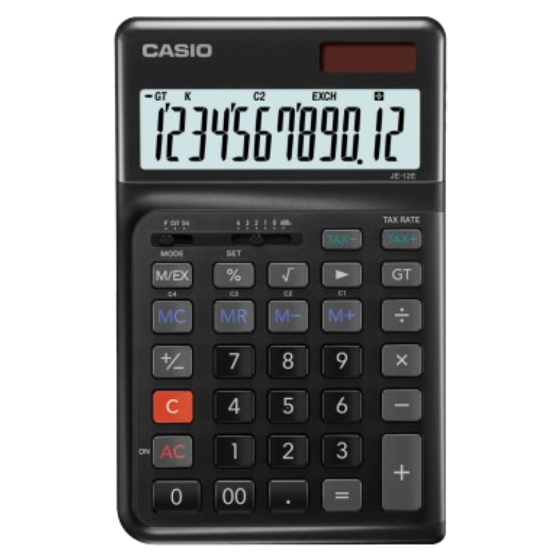 Calculadora Casio JE-12E Negro 
