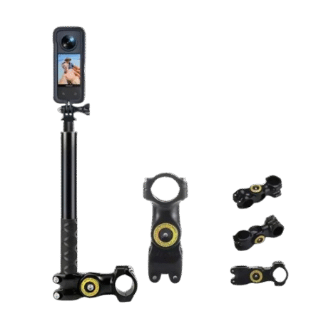 Soporte invisible panorámico para motocicleta y bicicleta (Insta 360, GoPro)